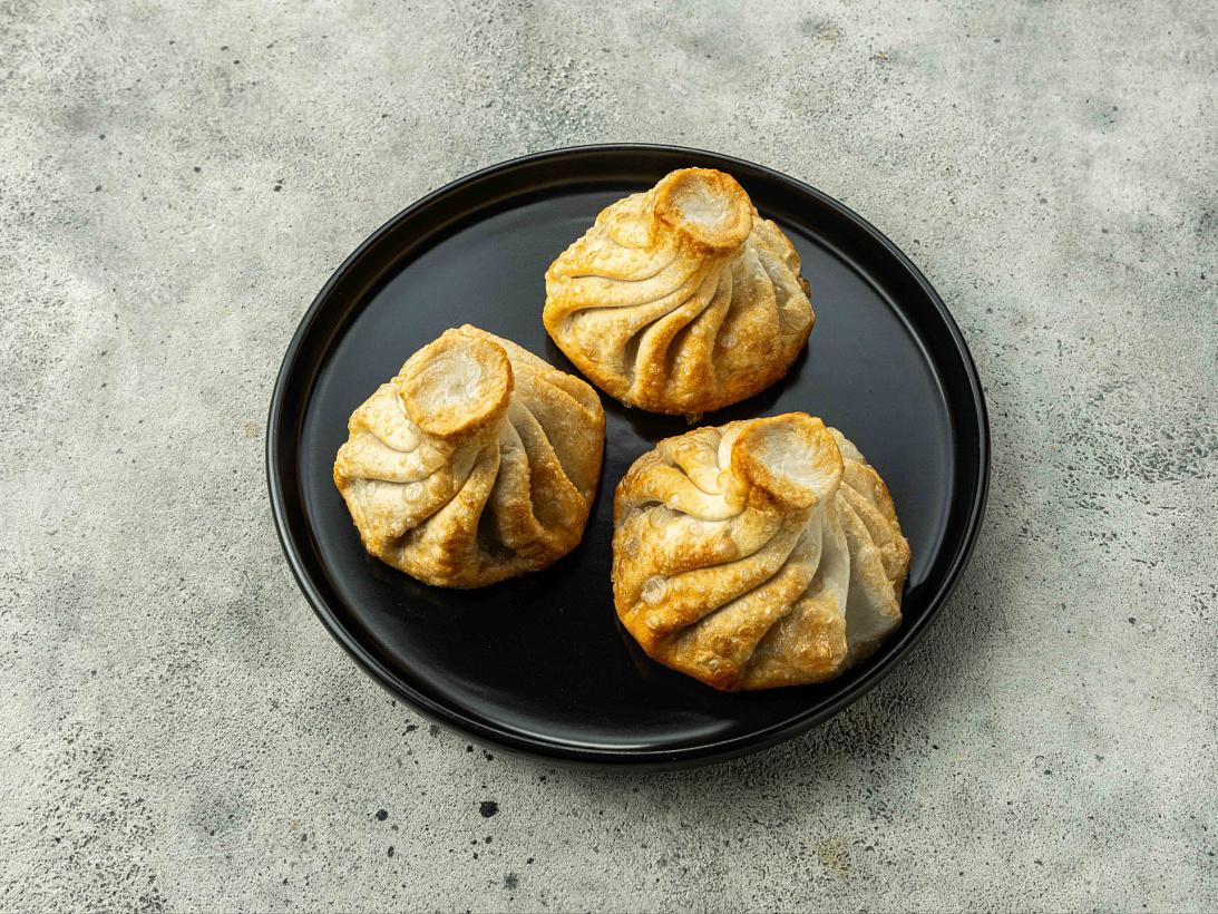 Хинкали из баранины жареные